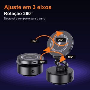 Suporte Carregador Magnético MagSafe para Carro 360°